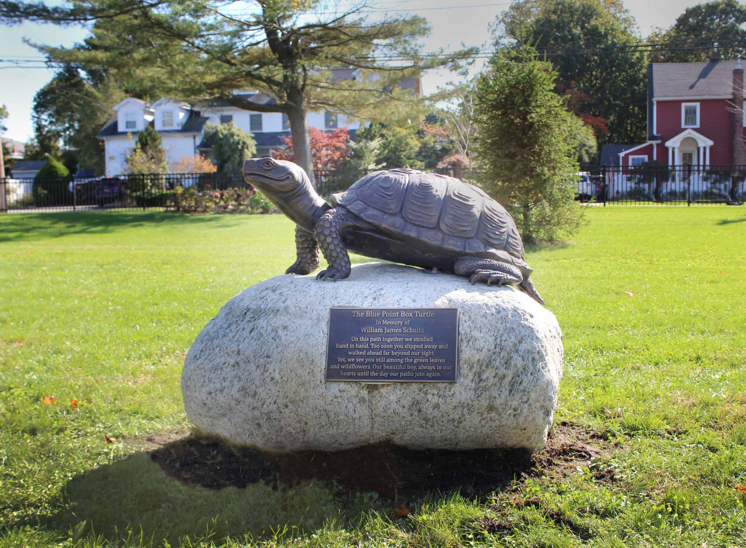 The Blue Point Box Turtle Sculpture and Memorial
