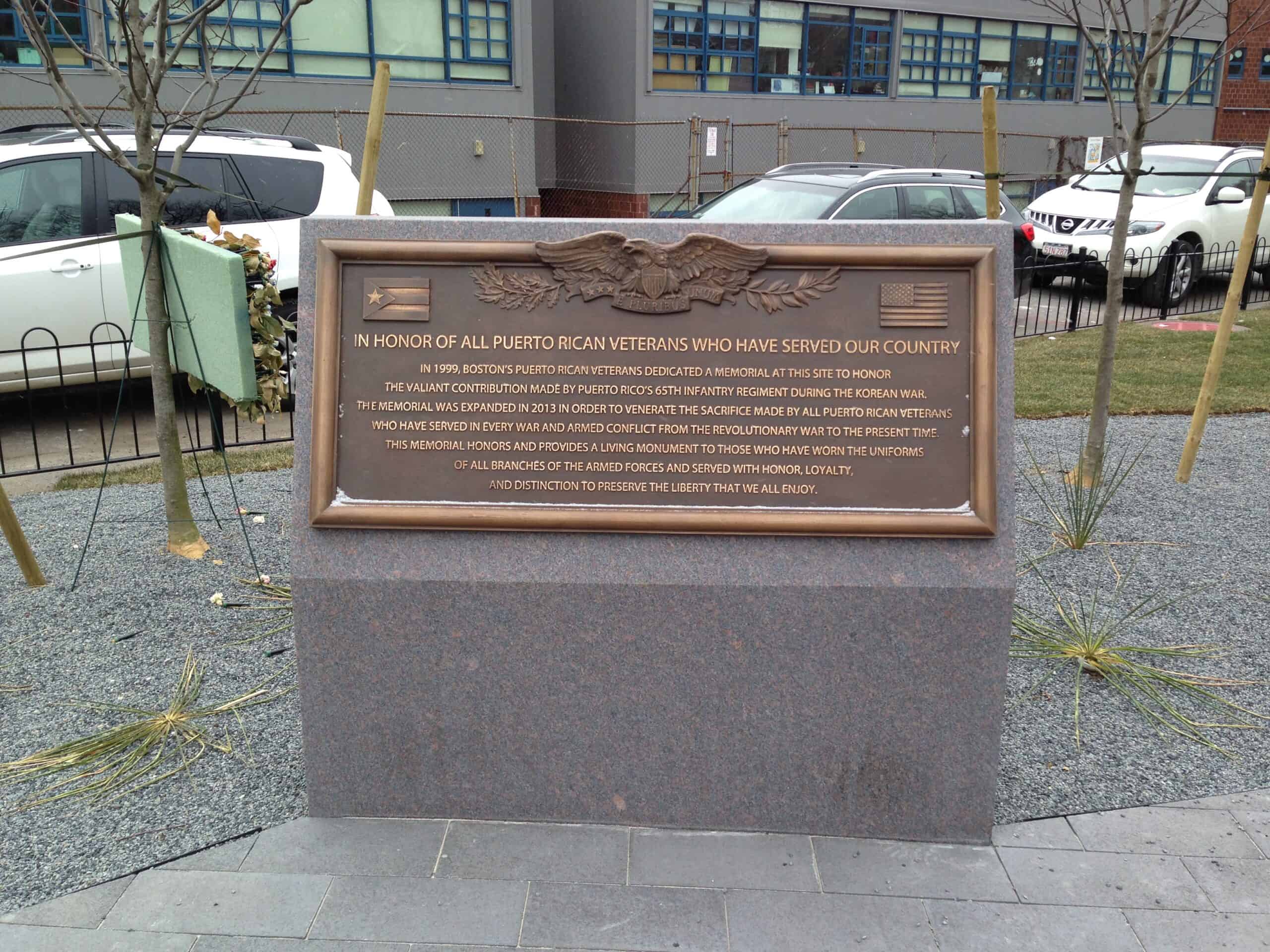 Puerto Rican Veterans Memorial Plaque