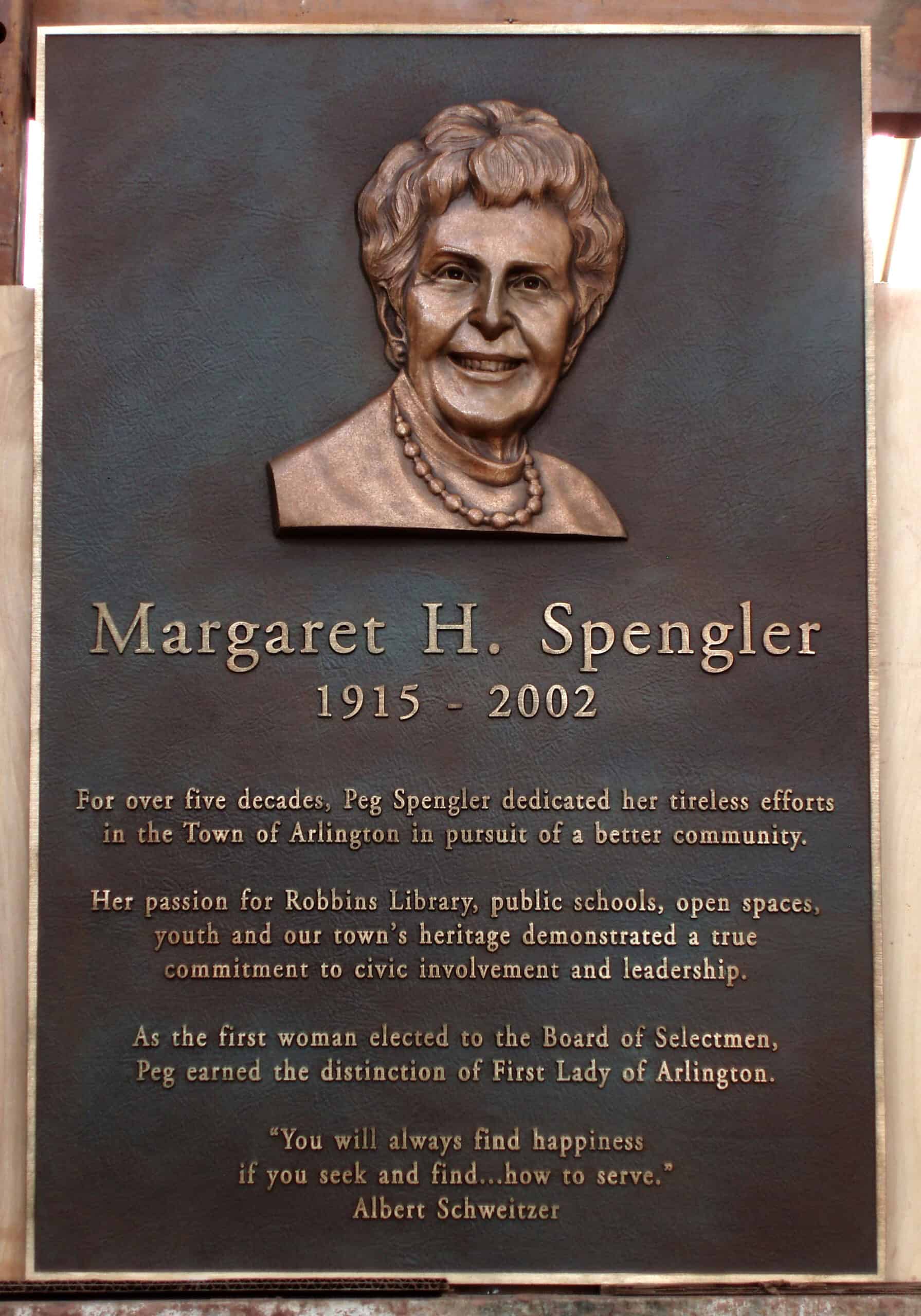 Margaret H. Spengler Plaque