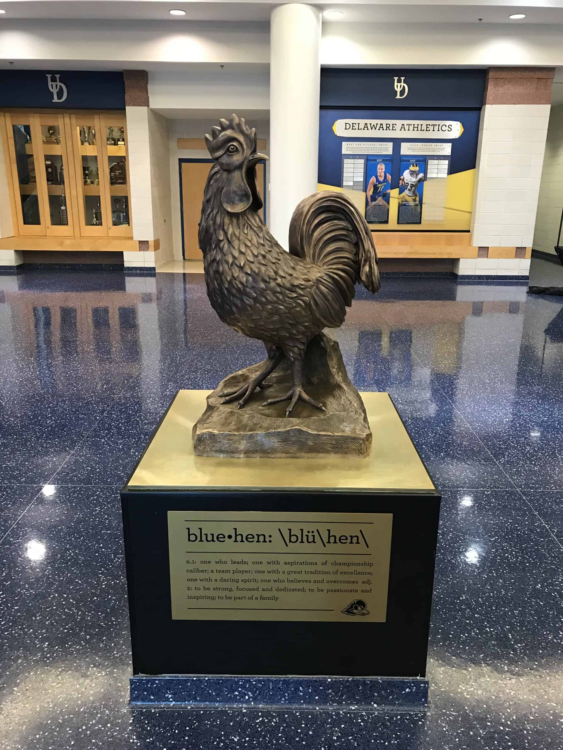 University of Delaware Blue Hen Sculpture