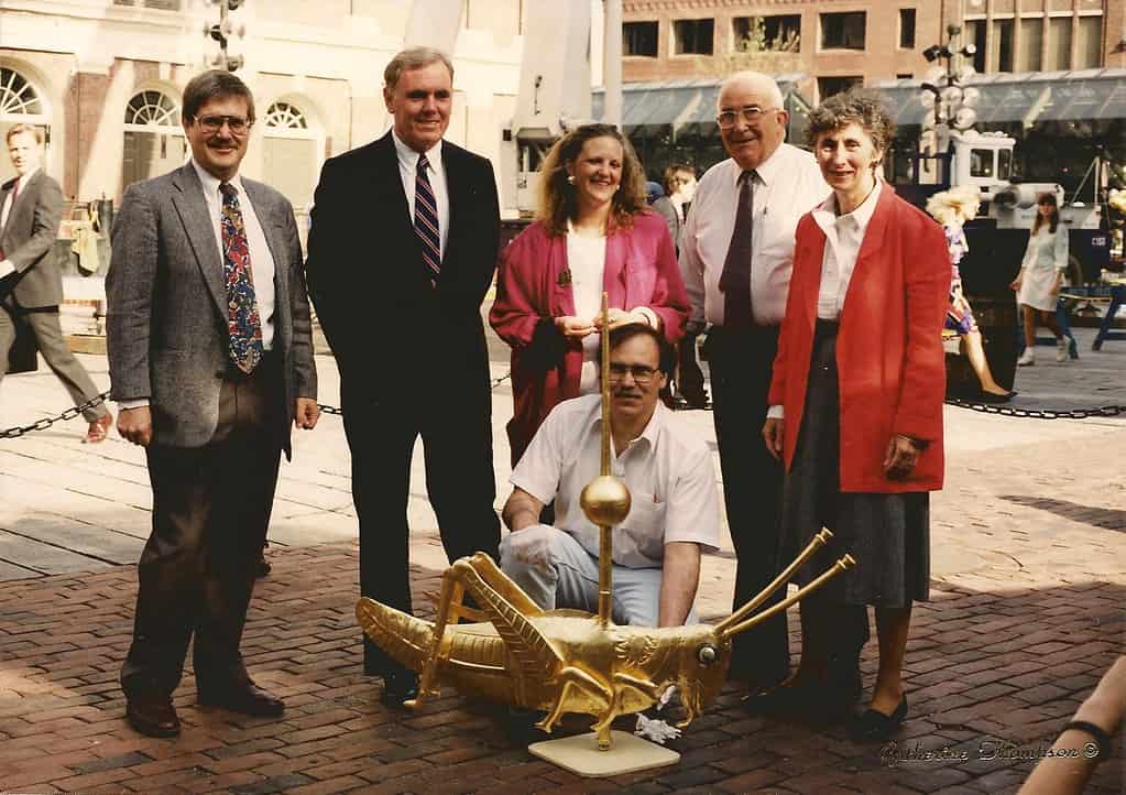 Grasshopper weathervane conservation finished