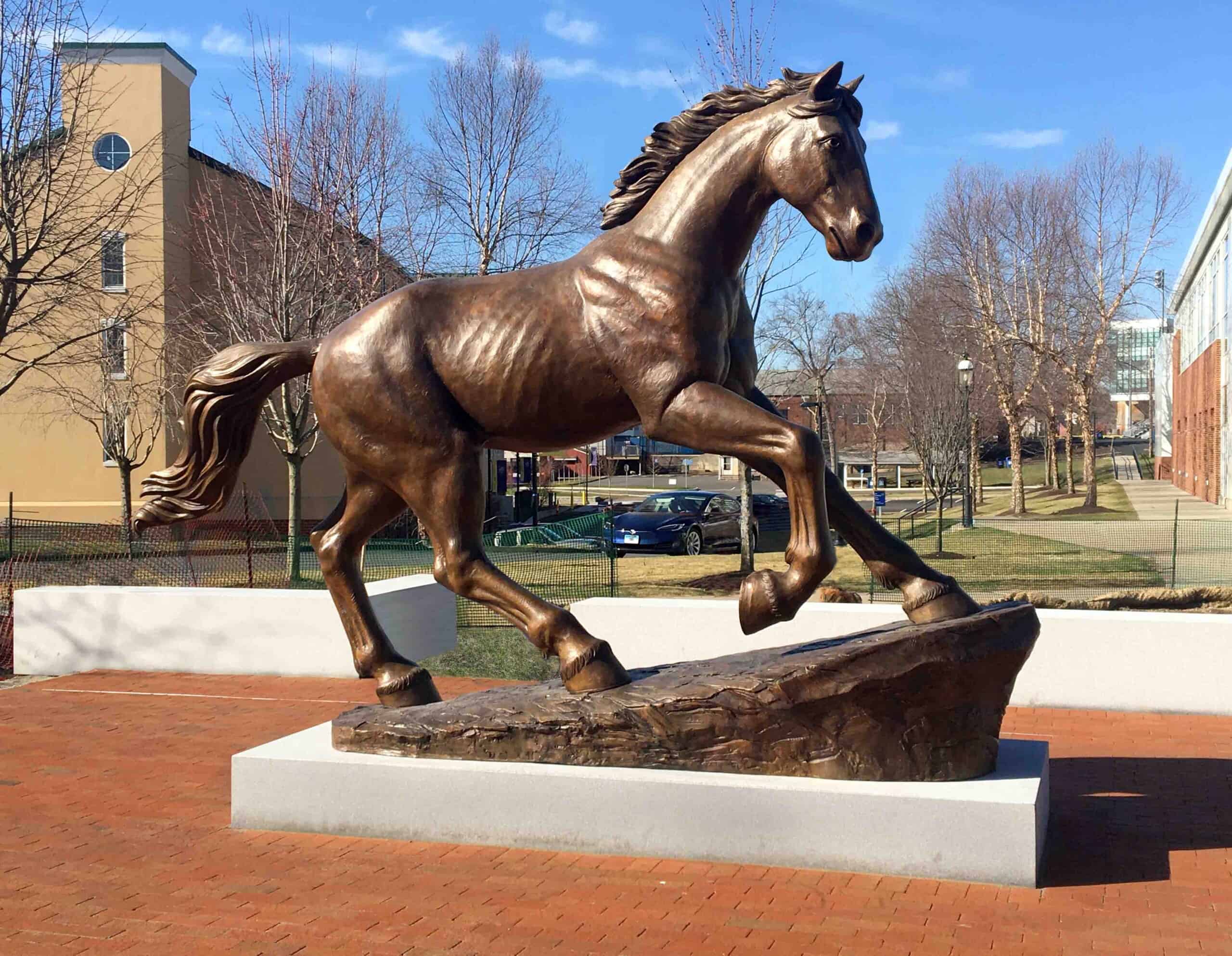 University of New Haven Charger Horse Sculpture