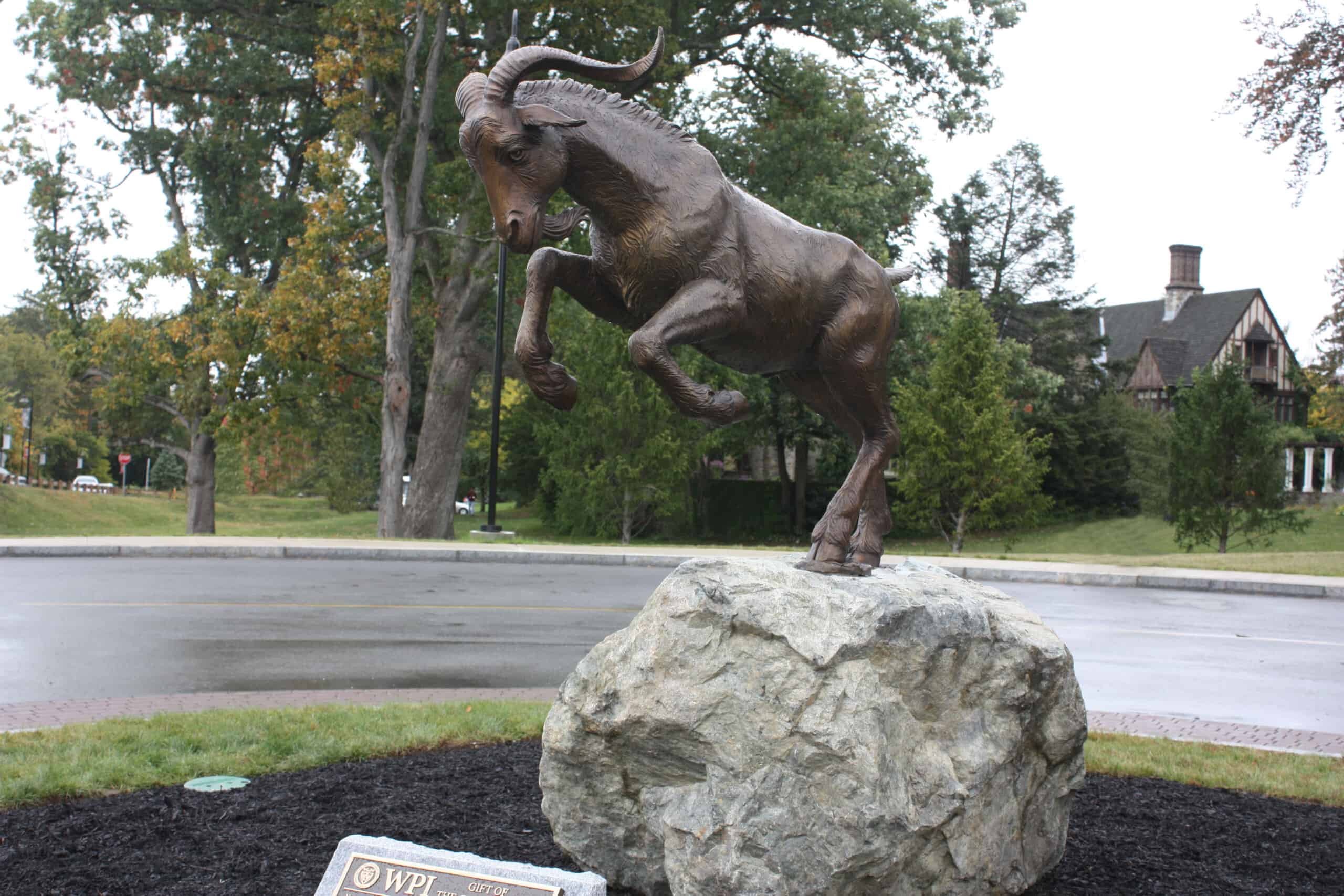 Worcester Polytechnic Institute Fighting Goat Sculpture