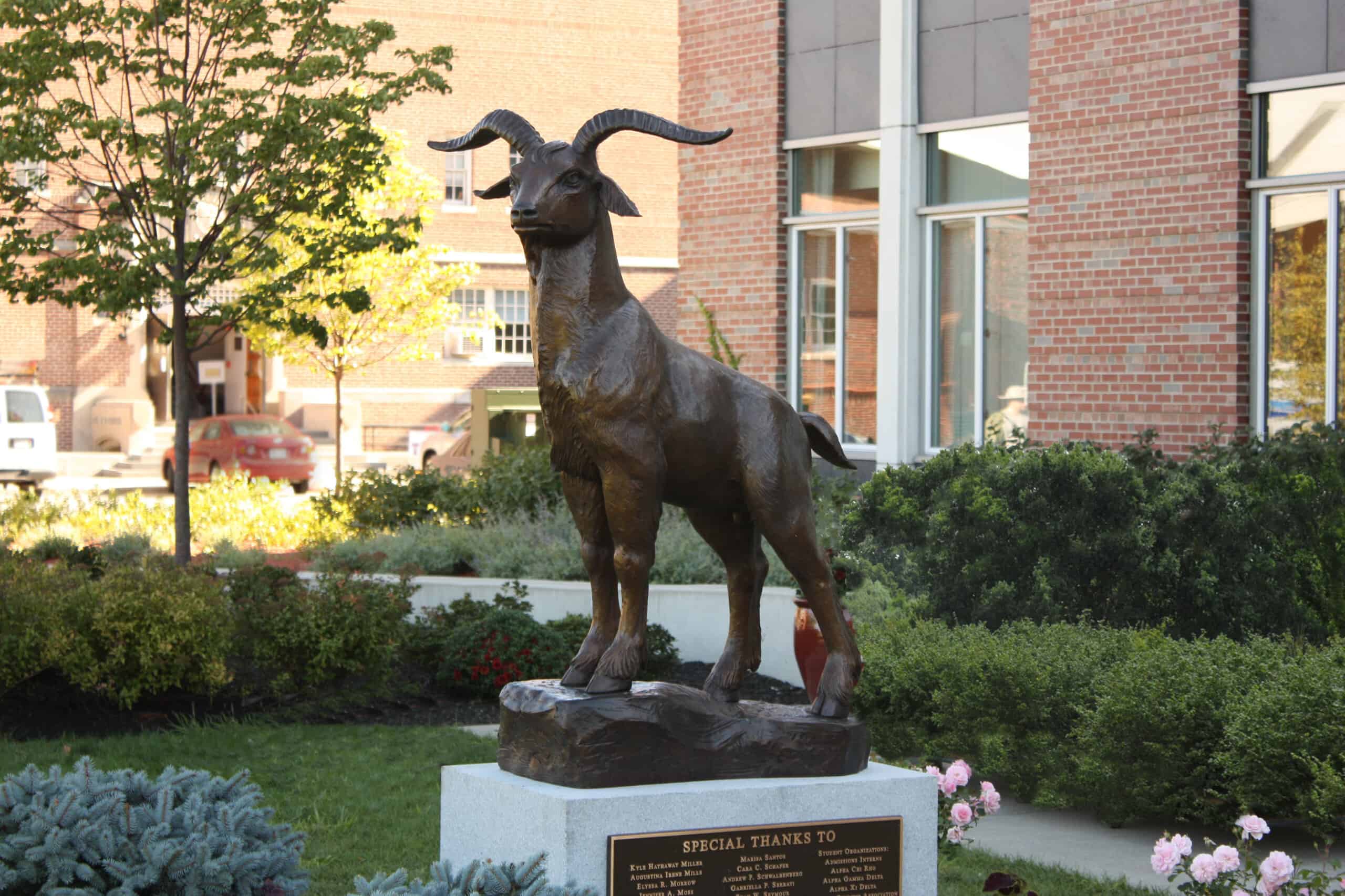 Worcester Polytechnic Institute Proud Goat Sculpture