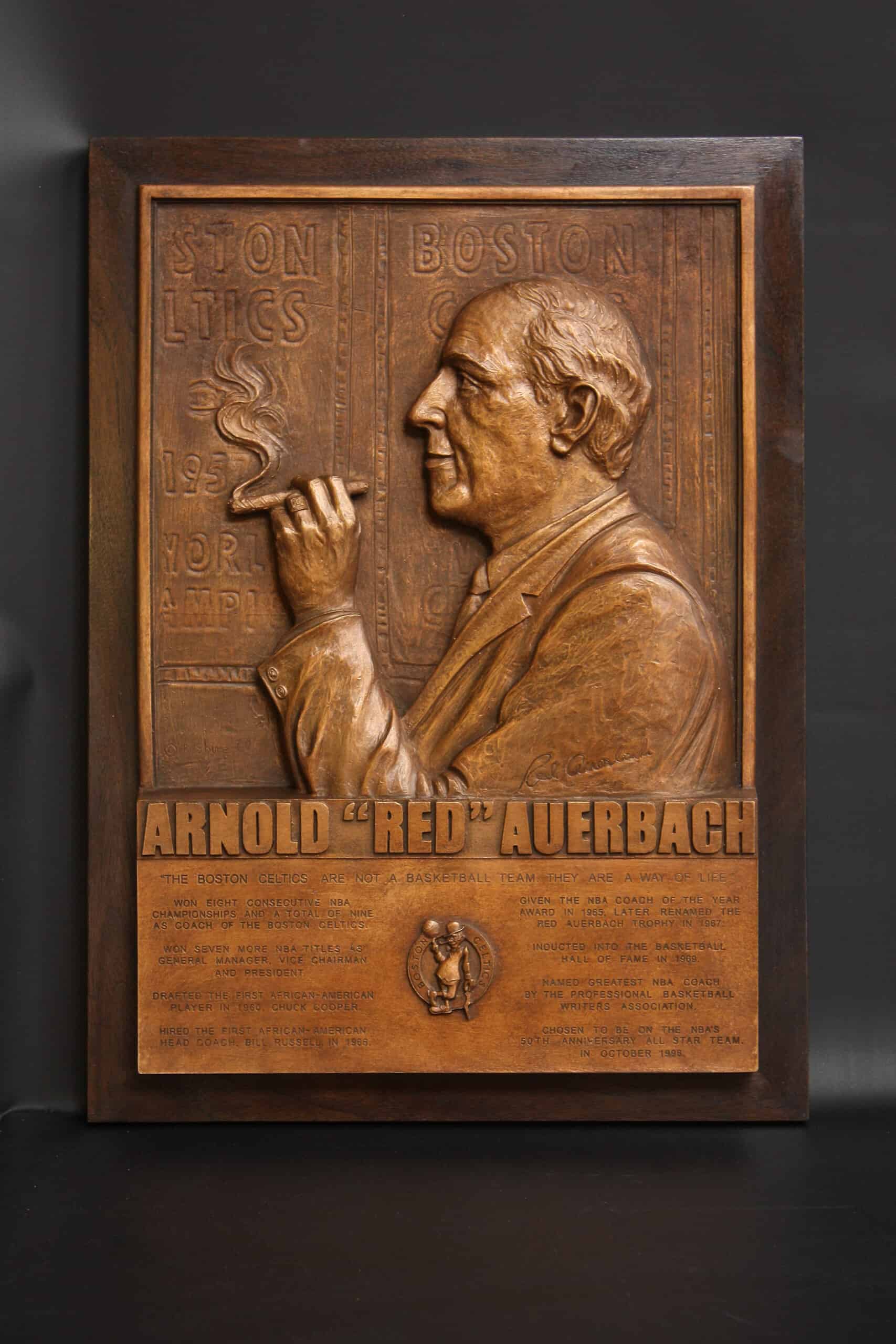 Arnold “Red” Auerbach Miniature Relief